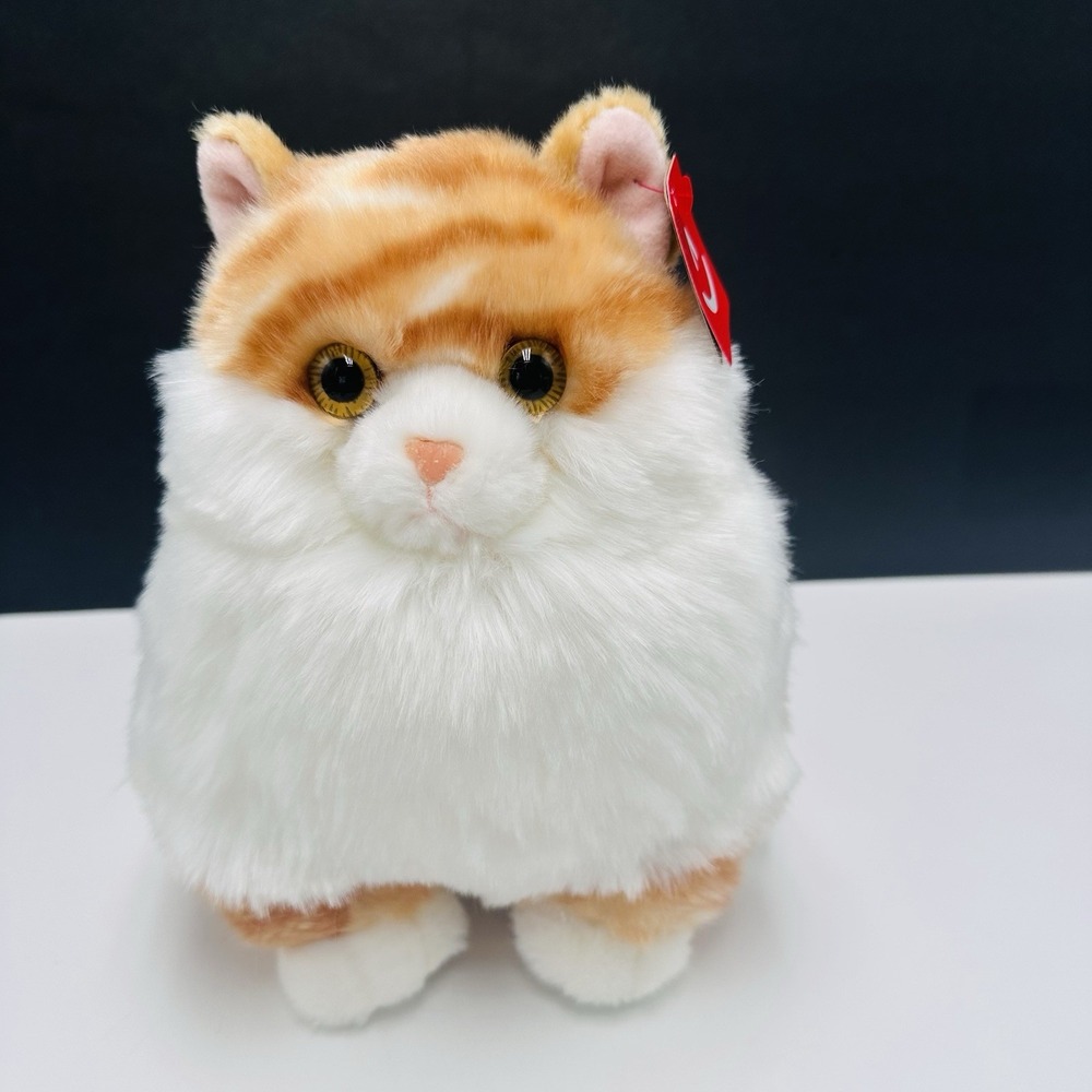 Aurora Butterball 9" Orange Tabby Cat Plush Stuffed Animal Kitty with Tags